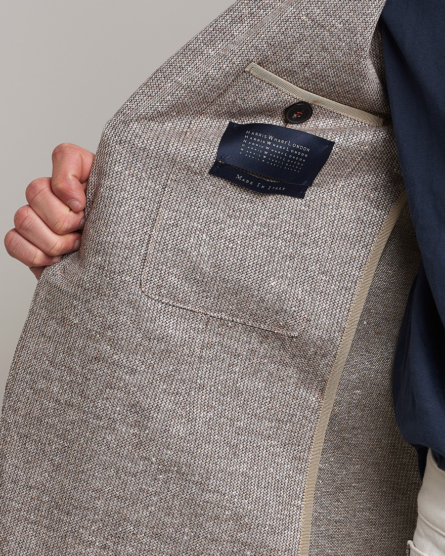 Herre | Dressjakker | Harris Wharf London | Linen Blend Blazer Tobacco