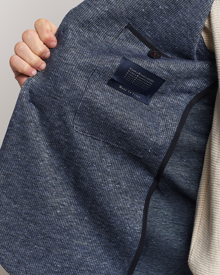 Herre | Dressjakker | Harris Wharf London | Linen Blend Blazer Denim