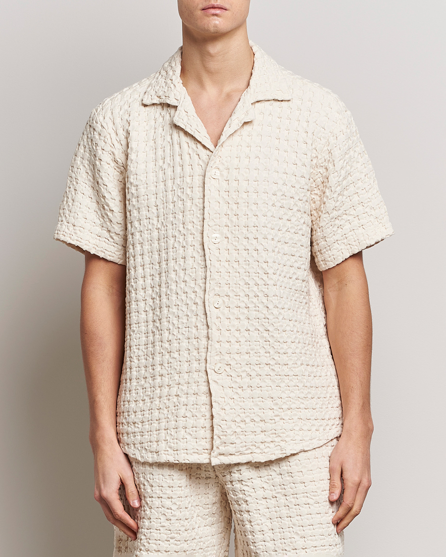 Herre | Alla produkter | OAS | Cuba Waffle Shirt Ecru