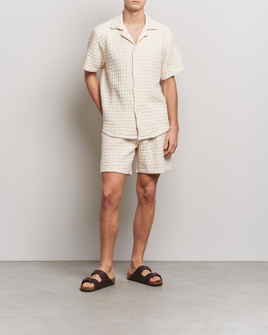 Herre | Shorts | OAS | Porto Waffle Shorts Ecru