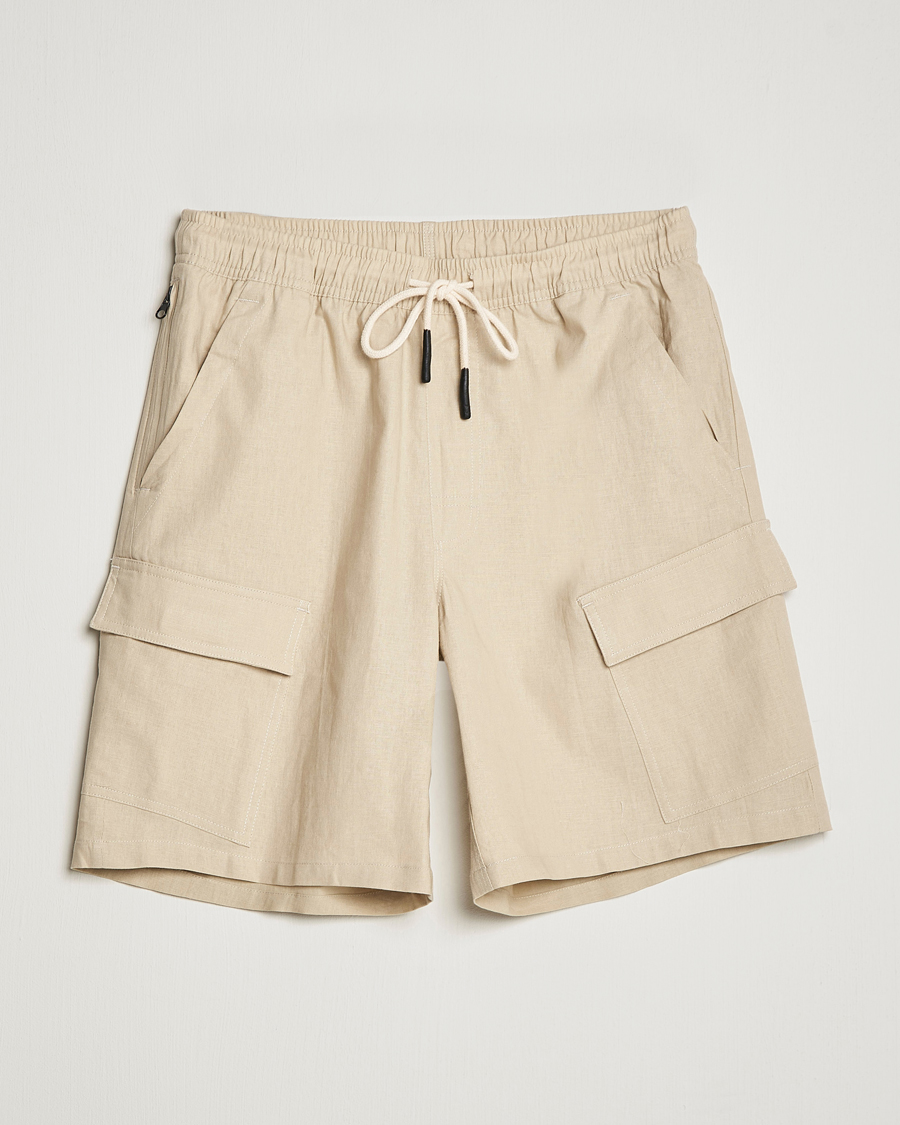 Herre | Shorts | OAS | Cargo Linen Shorts Beige