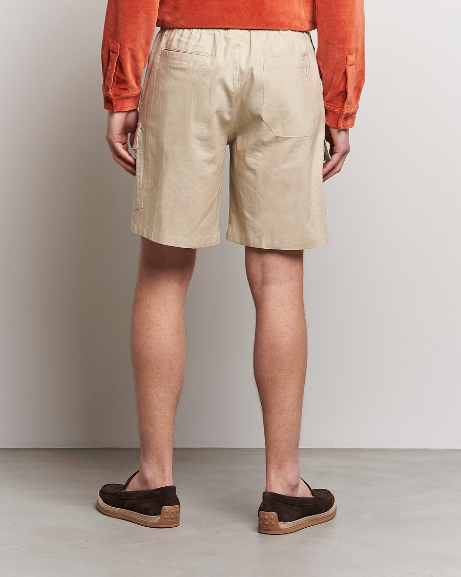 Herre | Shorts | OAS | Cargo Linen Shorts Beige