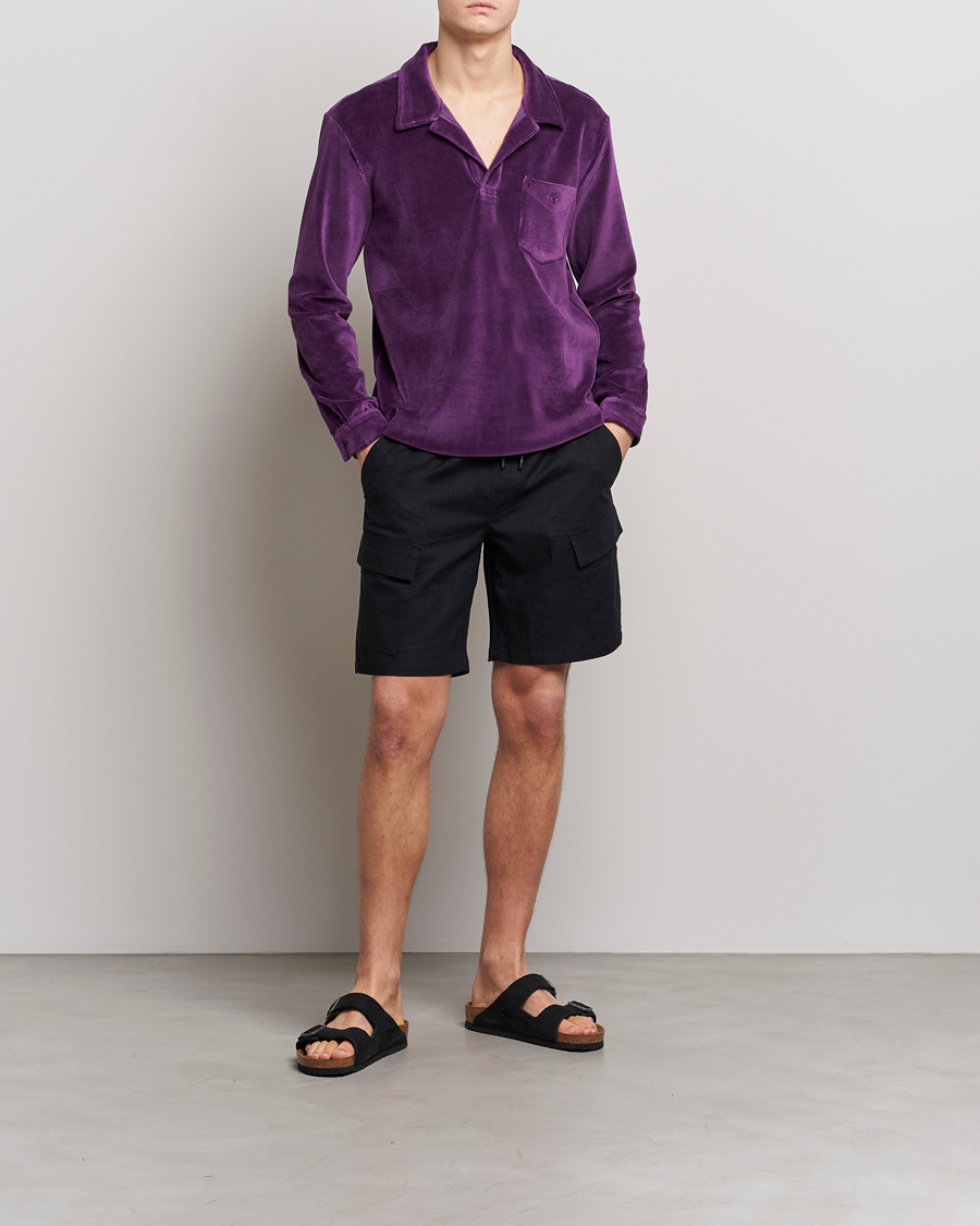 Herre | Shorts | OAS | Cargo Linen Shorts Black