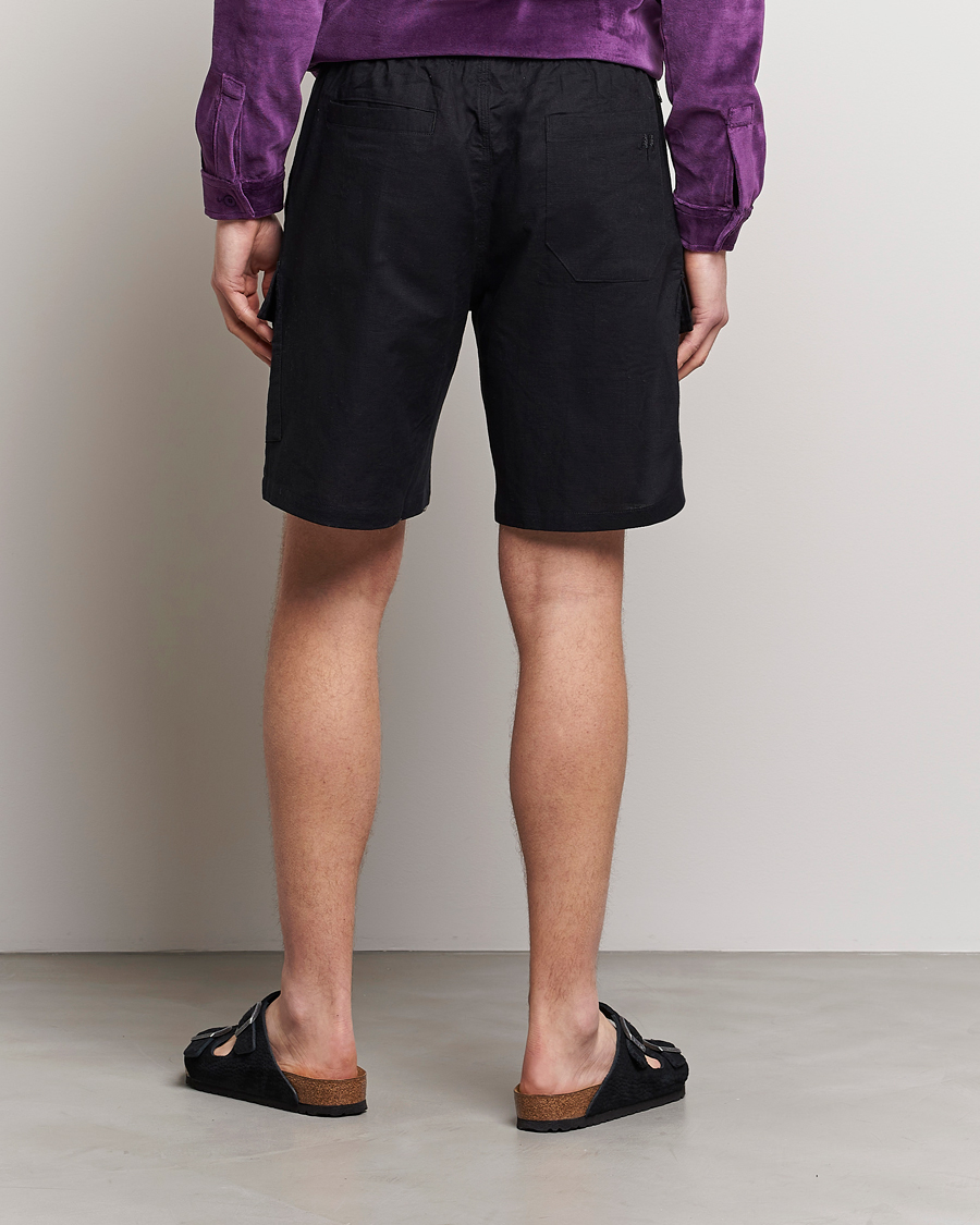 Herre | Shorts | OAS | Cargo Linen Shorts Black