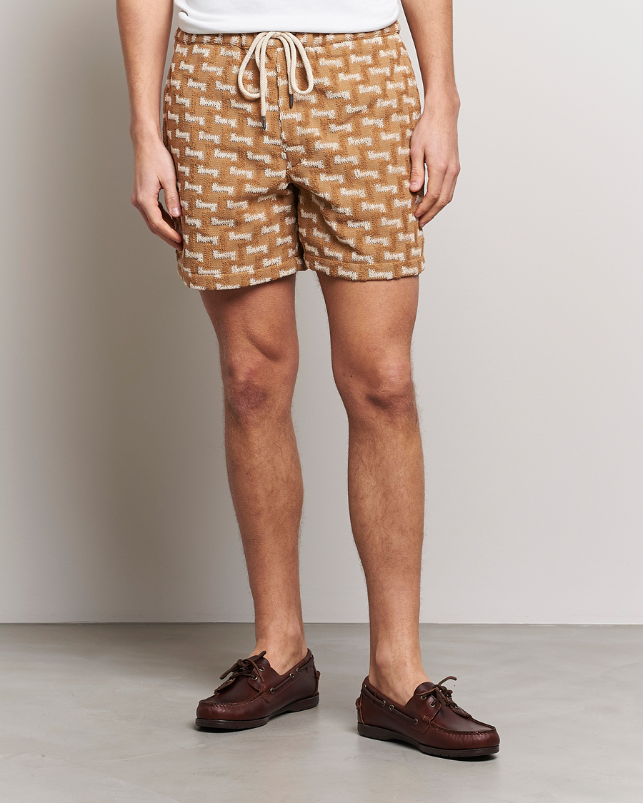 Herre | Joggebukseshorts | OAS | Terry Shorts Camel