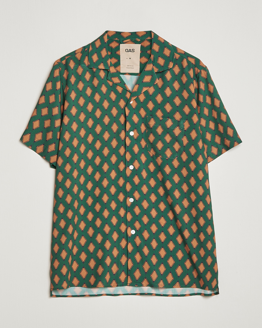 Herre | Skjorter | OAS | Viscose Resort Short Sleeve Shirt Smokin Rustic
