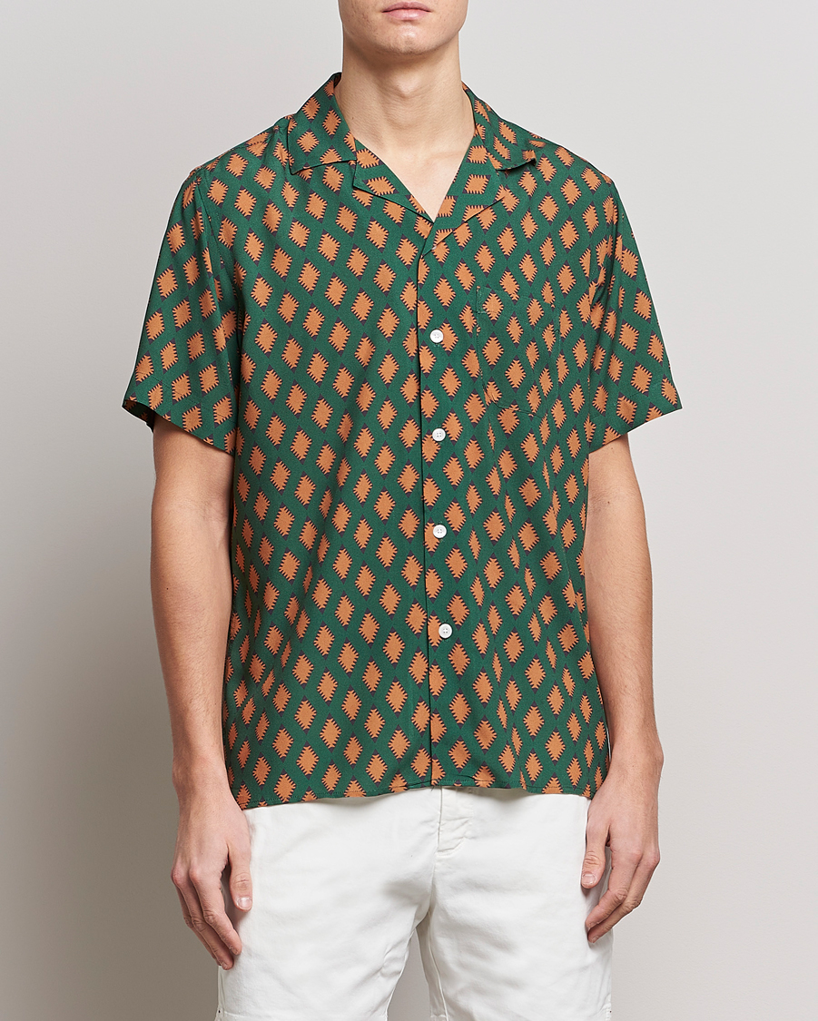 Herre | Kortermede skjorter | OAS | Viscose Resort Short Sleeve Shirt Smokin Rustic