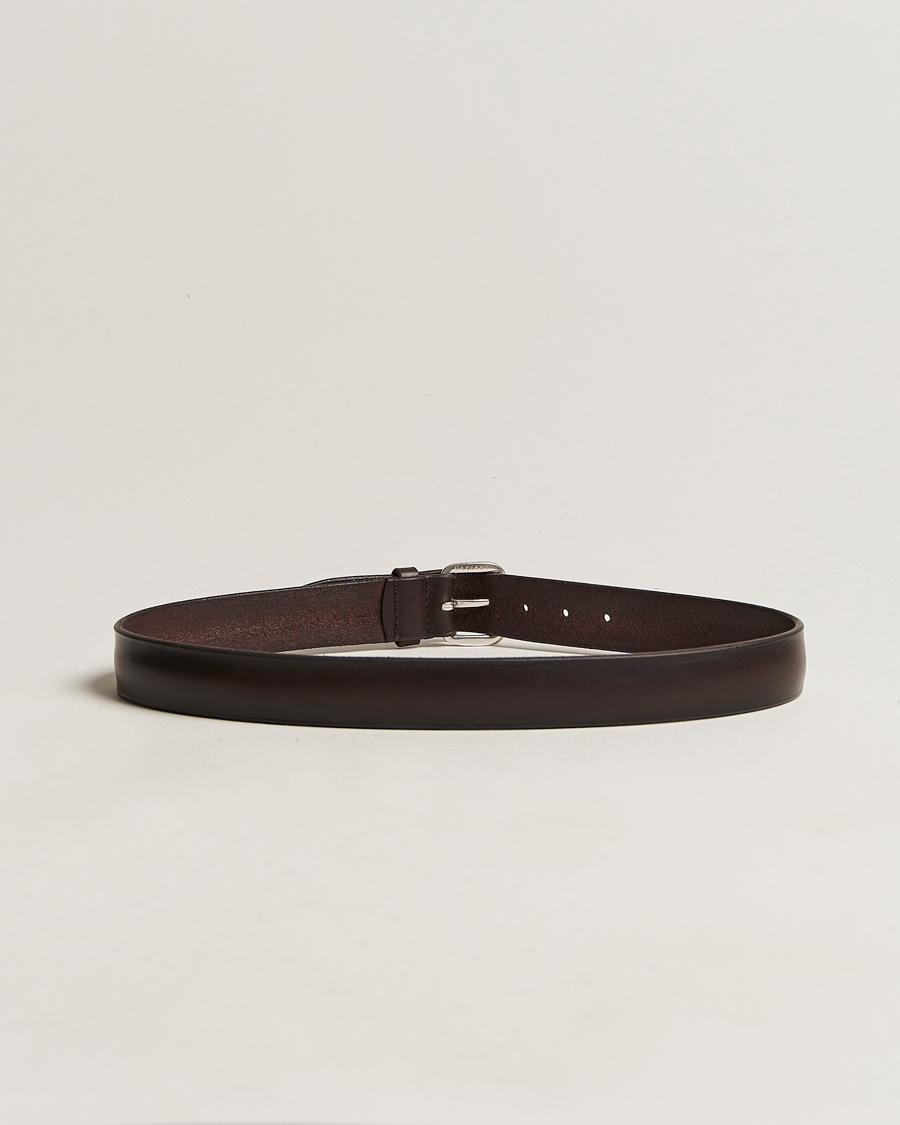 Herre | Orciani Vachetta Soft Leather Belt 3,5 cm Dark Brown | Orciani | Vachetta Soft Leather Belt 3,5 cm Dark Brown