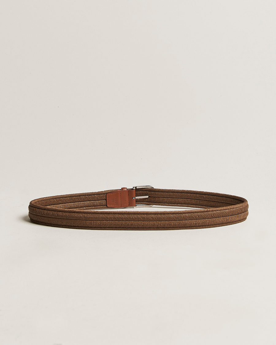 Herre |  | Orciani | Elasticated Belt 3,5 cm Cognac