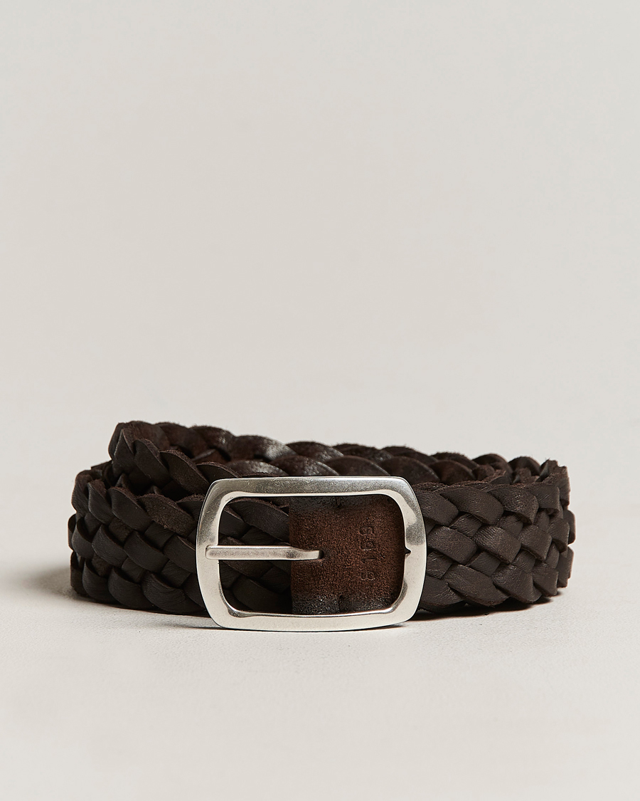 Herre | Orciani Double Sided Suede Belt Dark Brown | Orciani | Double Sided Suede Belt Dark Brown