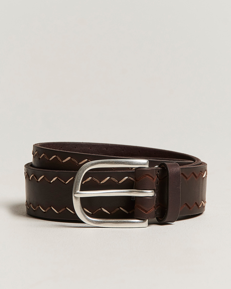 Herre | Orciani Bull Gaucho Leather Belt Dark Brown | Orciani | Bull Gaucho Leather Belt Dark Brown