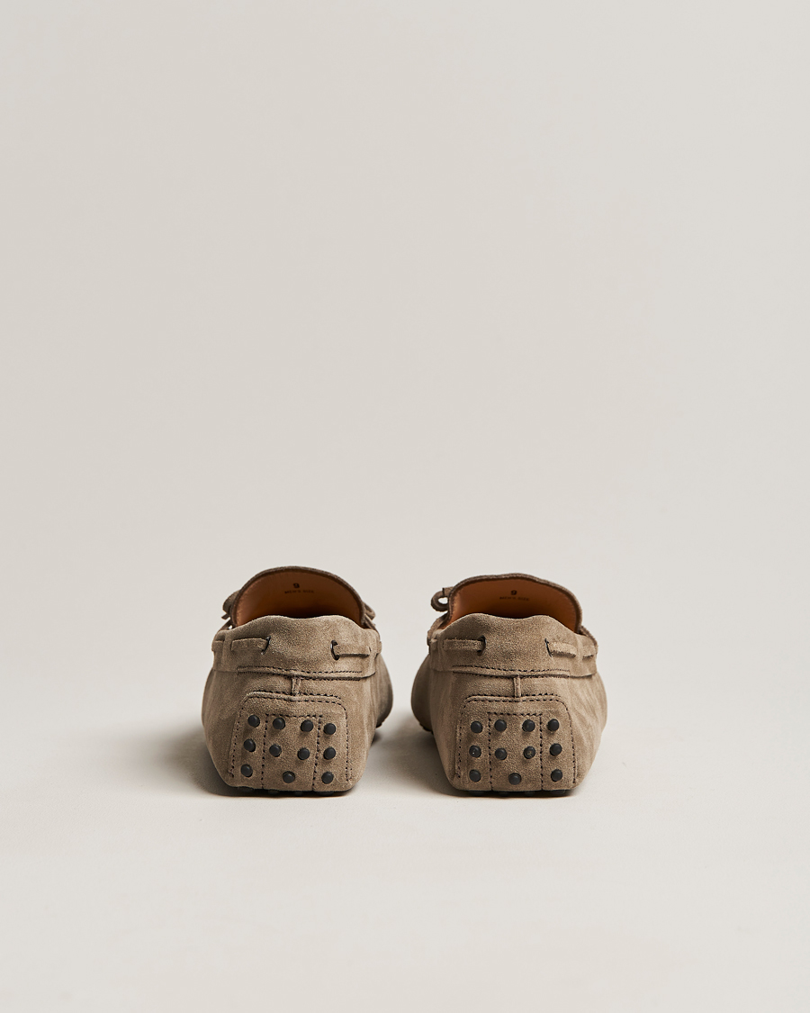 Herre | Tod's Laccetto Gommino Carshoe Taupe Suede | Tod's | Laccetto Gommino Carshoe Taupe Suede