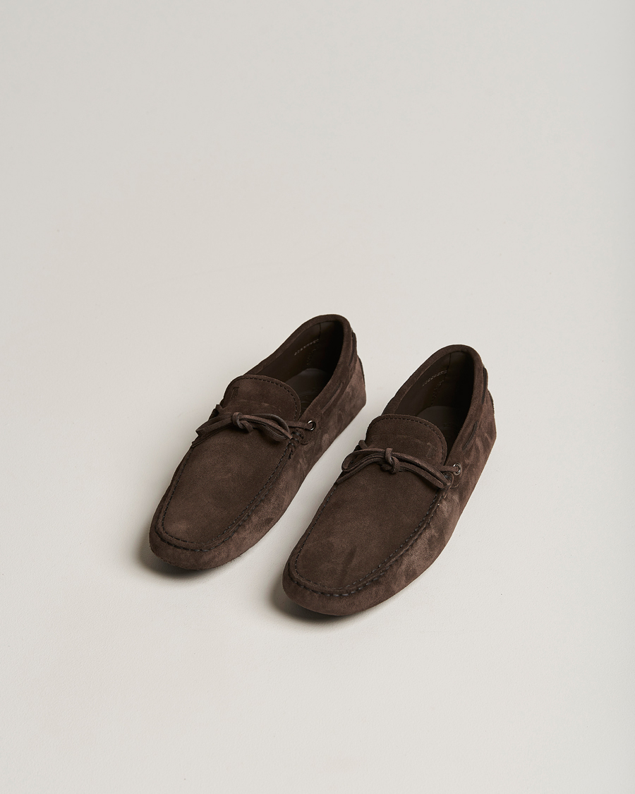 Herre |  | Tod's | Laccetto Gommino Carshoe Dark Brown Suede