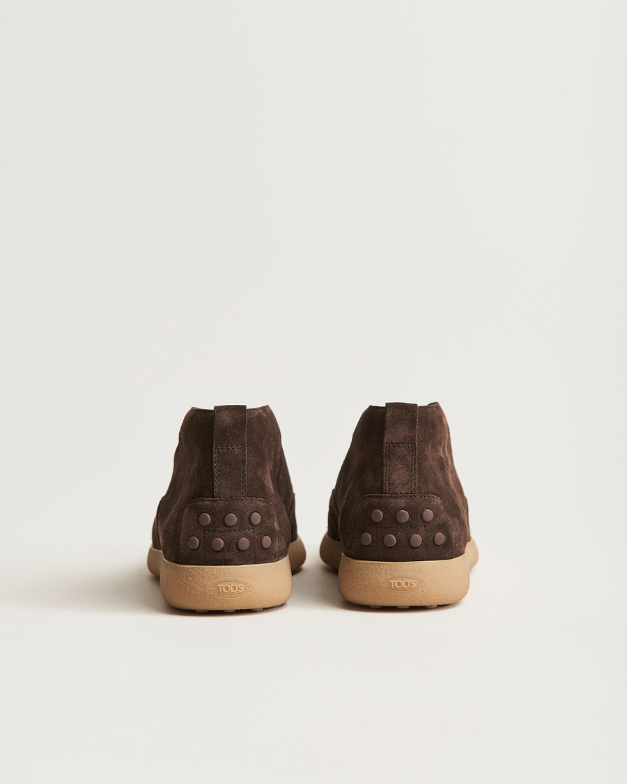 Herre | Tod's Gommino Chukka Boots Dark Brown Suede | Tod's | Gommino Chukka Boots Dark Brown Suede