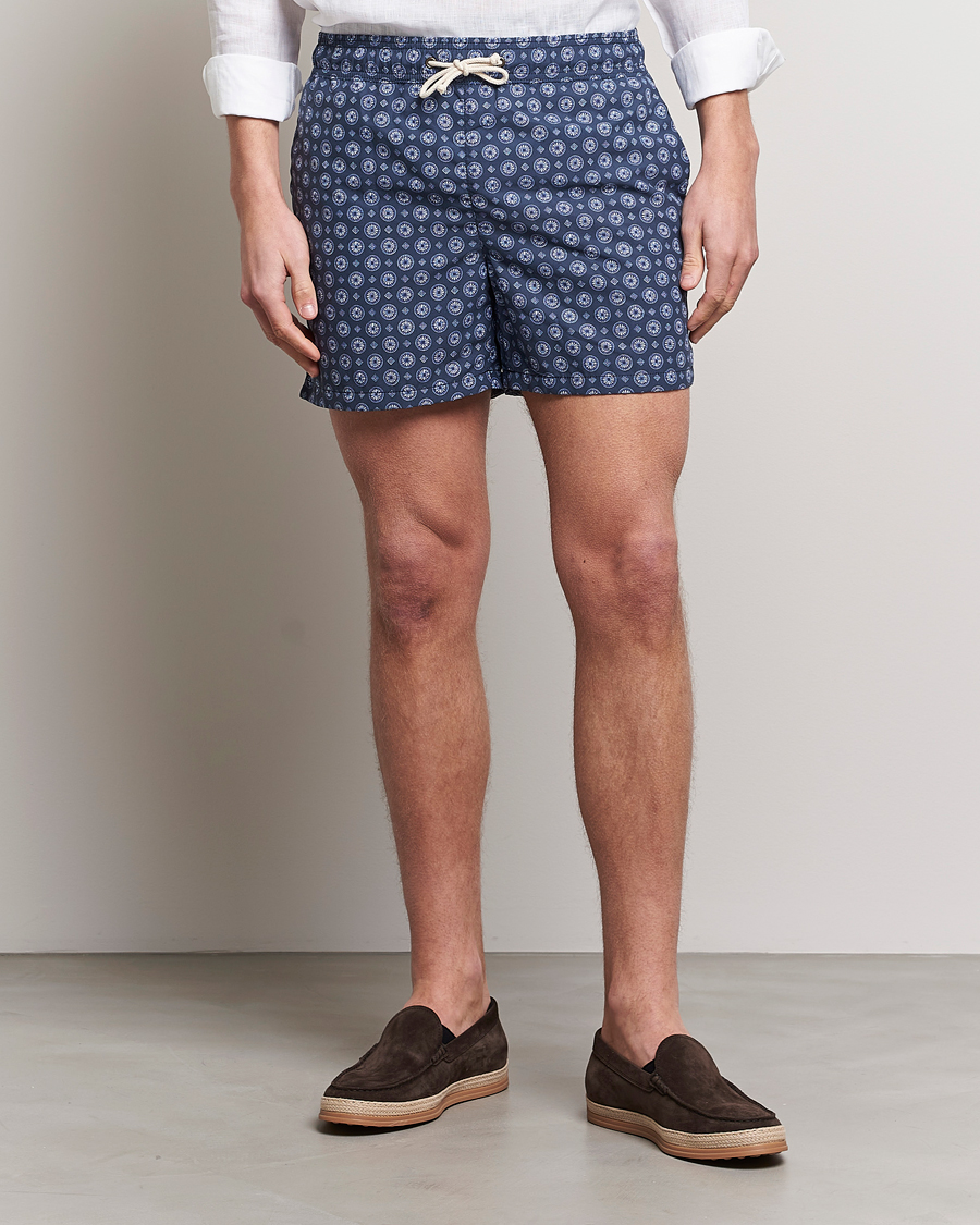 Herre | Badeshorts | Ripa Ripa | Printed Swimshorts Blue