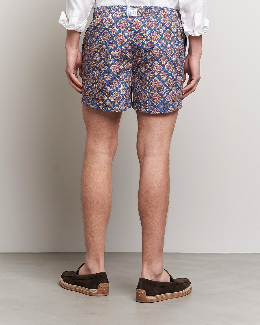 Herre | Badeshorts | Ripa Ripa | Printed Swimshorts Blue