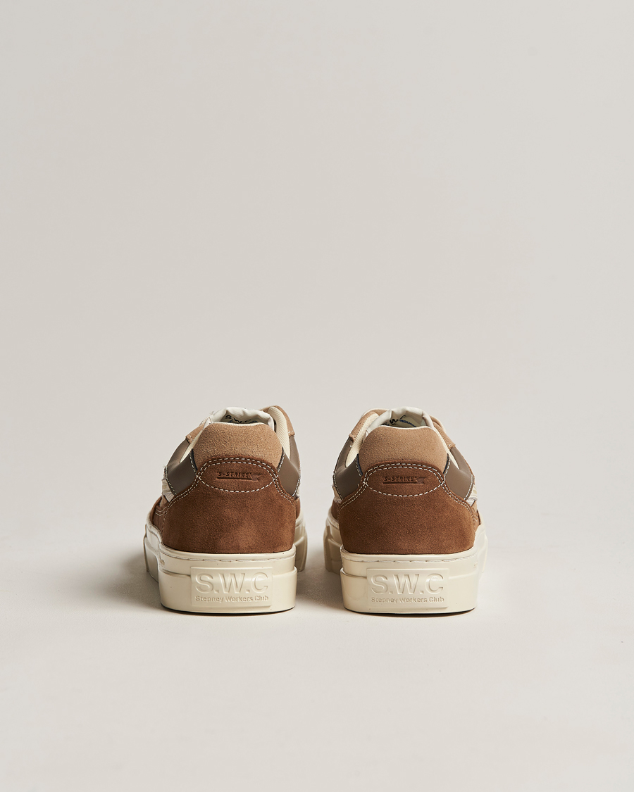 Herre | Stepney Workers Club Pearl S-Strike Suede Mixed Sneaker Bark | Stepney Workers Club | Pearl S-Strike Suede Mixed Sneaker Bark