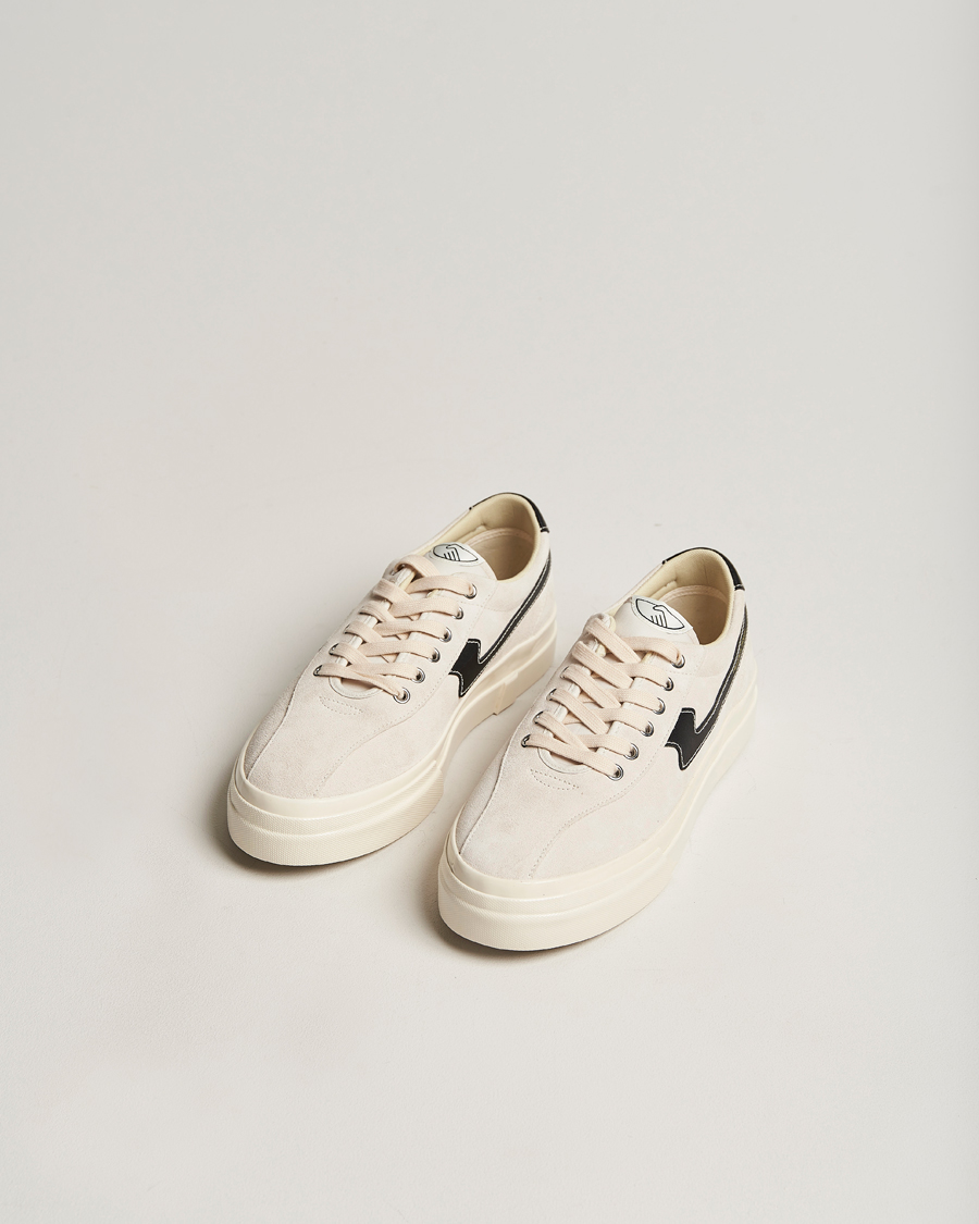 Herre | | Stepney Workers Club | Dellow S-Strike Suede Sneaker Ecru/Black