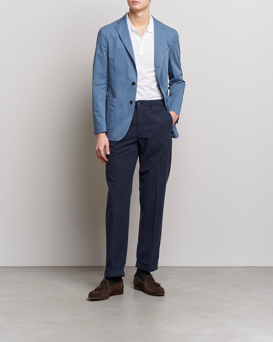 Herre | Dressjakker | Boglioli | K Jacket Cotton Stretch Blazer Dusty Blue