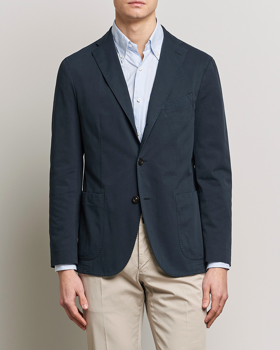Herre | Boglioli | Boglioli | K Jacket Cotton Stretch Blazer Navy
