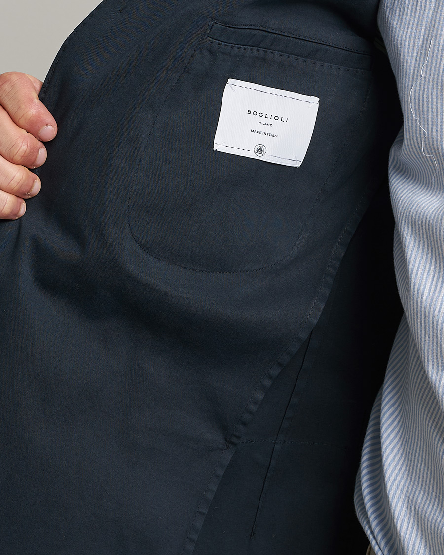 Herre | Dressjakker | Boglioli | K Jacket Cotton Stretch Blazer Navy