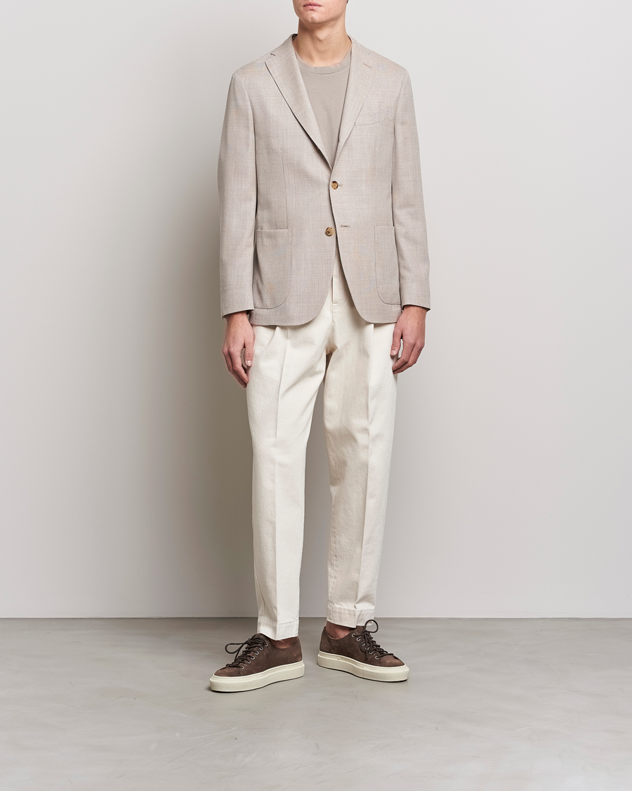 Herre | Dressjakker | Boglioli | K Jacket Wool Hopsack Blazer Beige