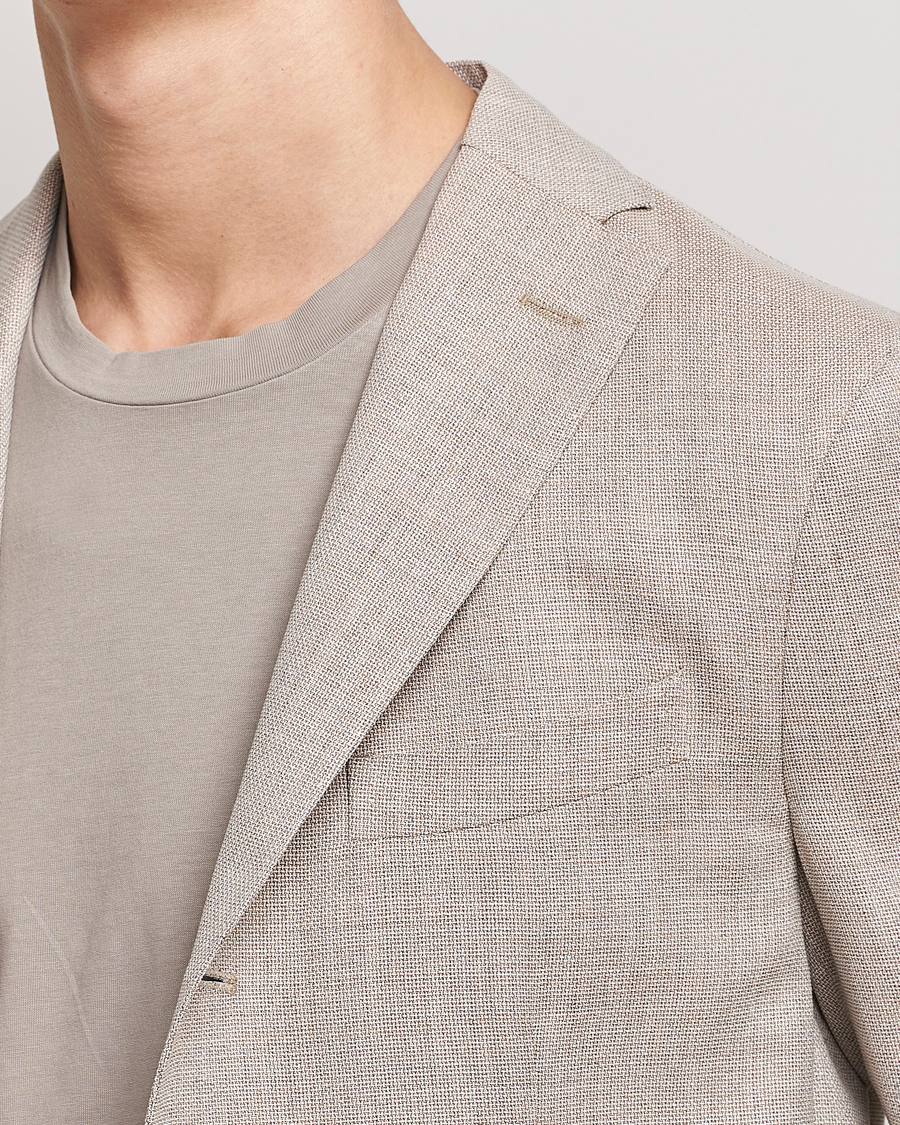 Herre | Dressjakker | Boglioli | K Jacket Wool Hopsack Blazer Beige