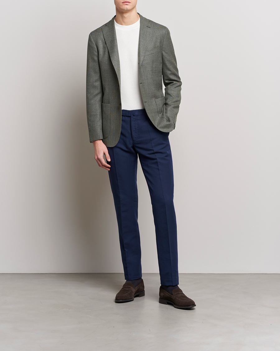 Herre | Dressjakker | Boglioli | K Jacket Wool Hopsack Blazer Sage Green