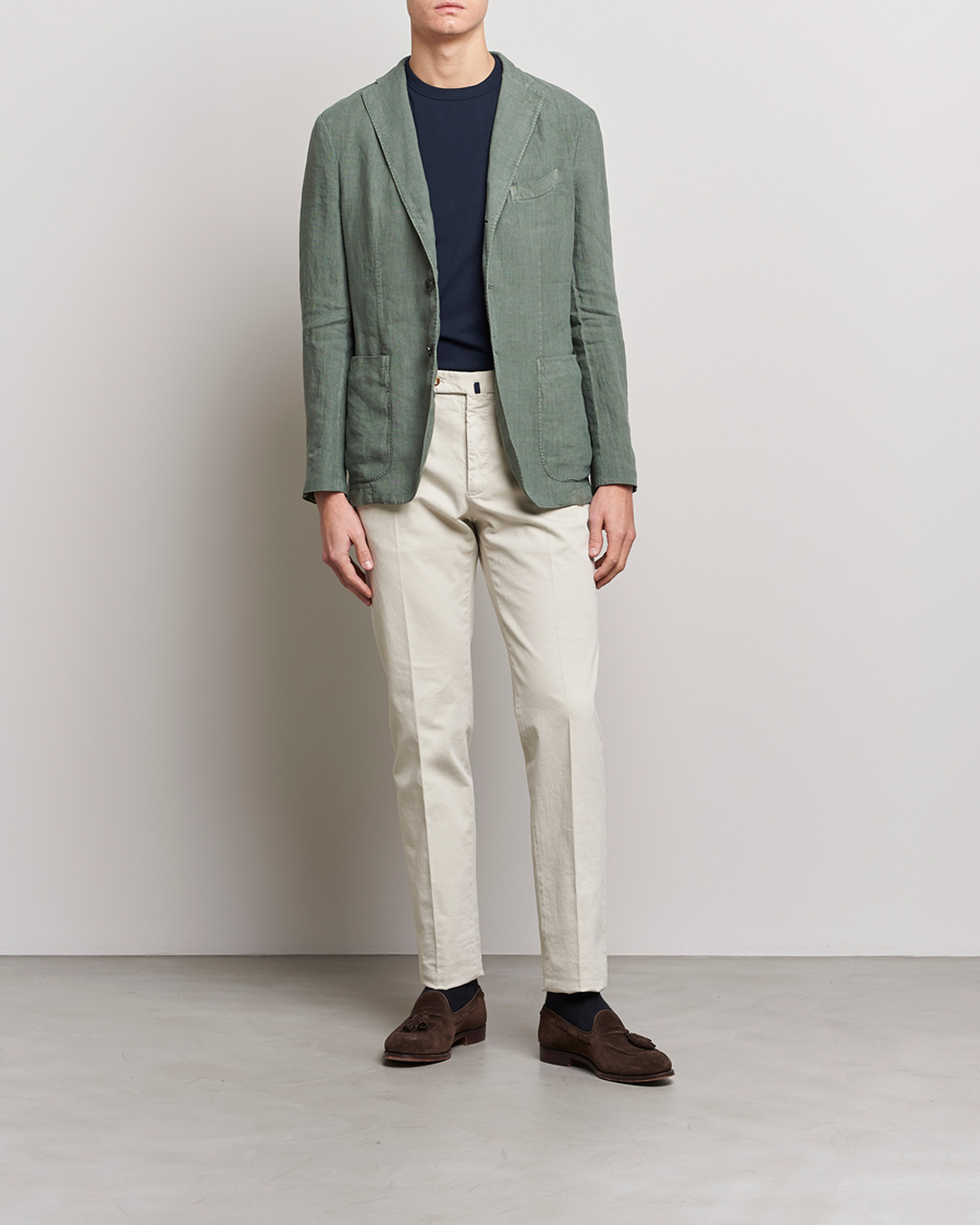 Herre | Dressjakker | Boglioli | K Jacket Linen Blazer Sage Green