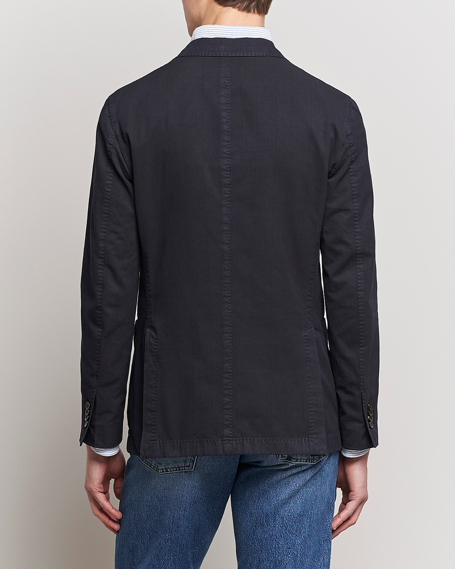 Herre | Dressjakker | Boglioli | Cotton/Silk Prince Of Wales Check Blazer Navy