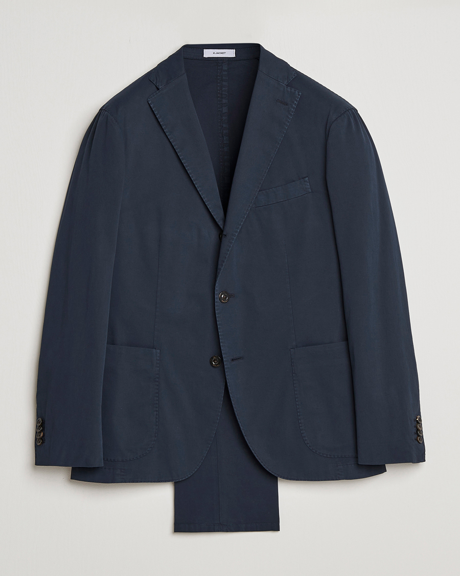 Herre | Dresser | Boglioli | K Jacket Cotton Stretch Suit Navy