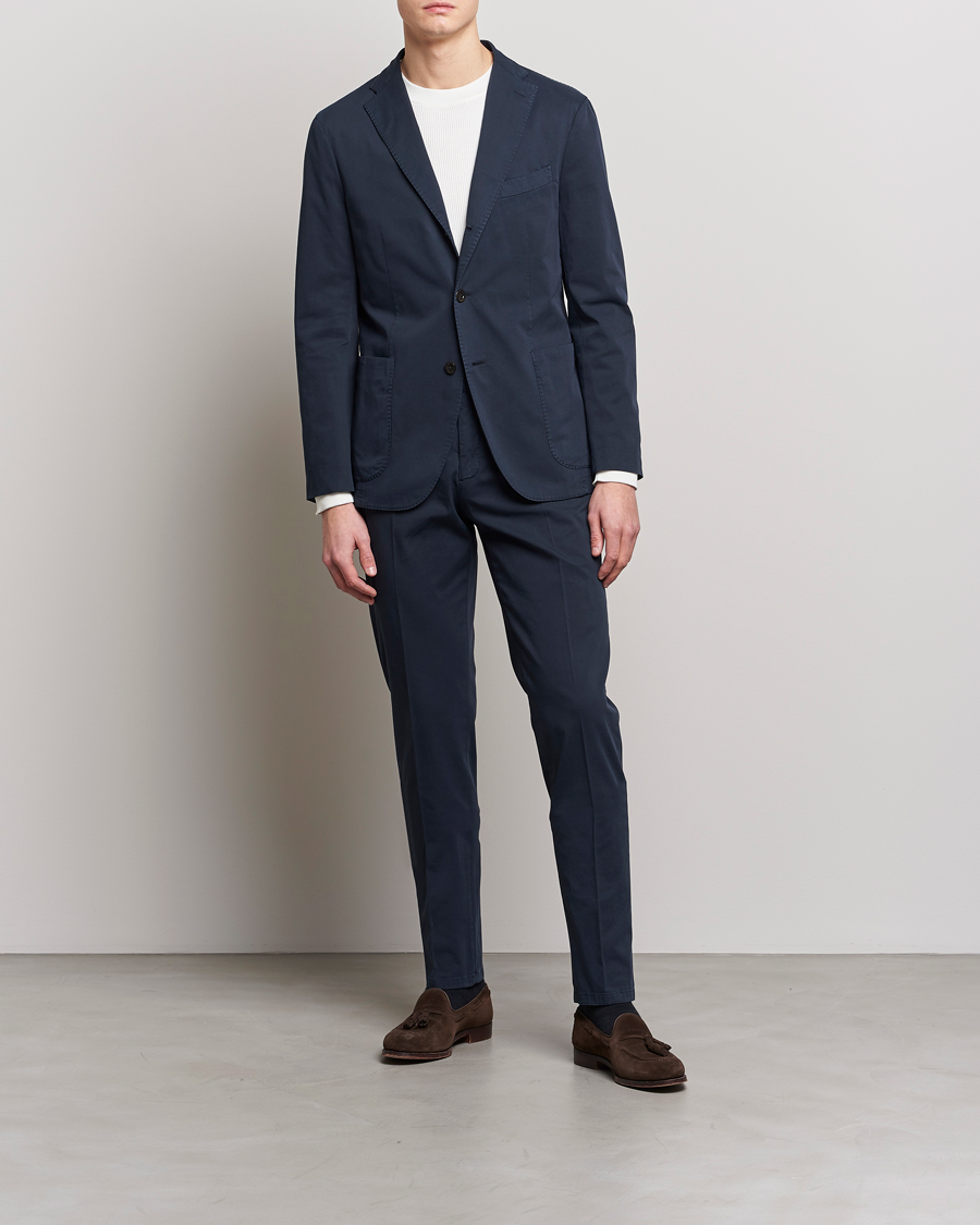 Herre | Dresser | Boglioli | K Jacket Cotton Stretch Suit Navy