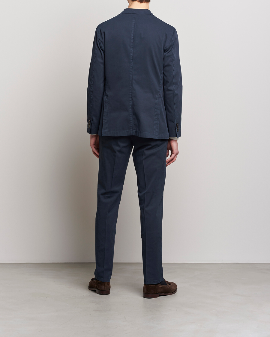 Herre | Dresser | Boglioli | K Jacket Cotton Stretch Suit Navy