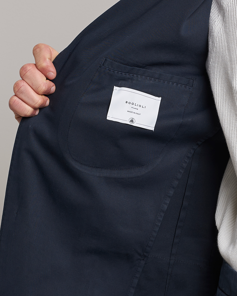 Herre | Dresser | Boglioli | K Jacket Cotton Stretch Suit Navy