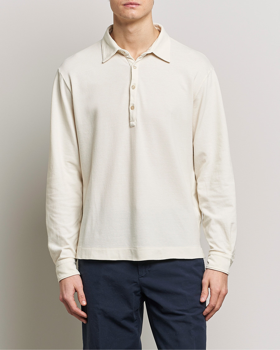 Herre | Gensere | Boglioli | Long Sleeve Polo Beige