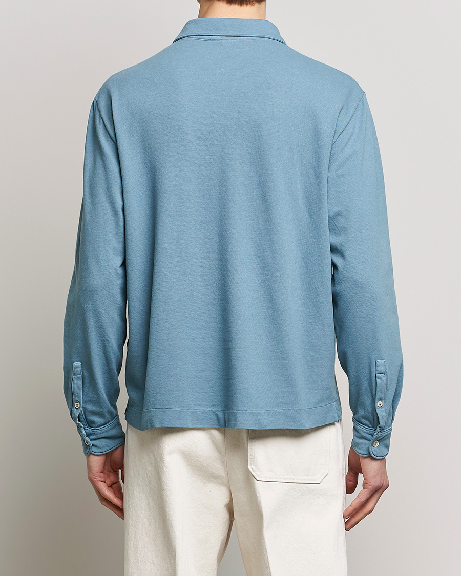 Herre | Gensere | Boglioli | Long Sleeve Polo Light Blue