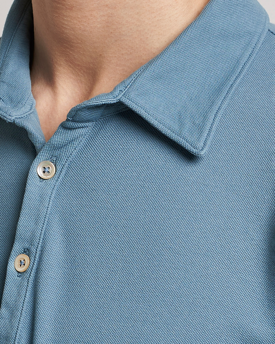 Herre | Gensere | Boglioli | Long Sleeve Polo Light Blue