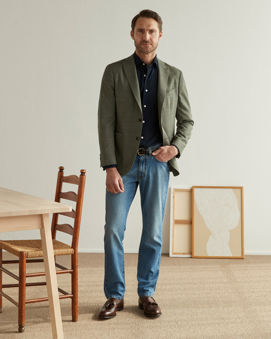 Herre | Jeans | Boglioli | Denim Jeans Medium Wash