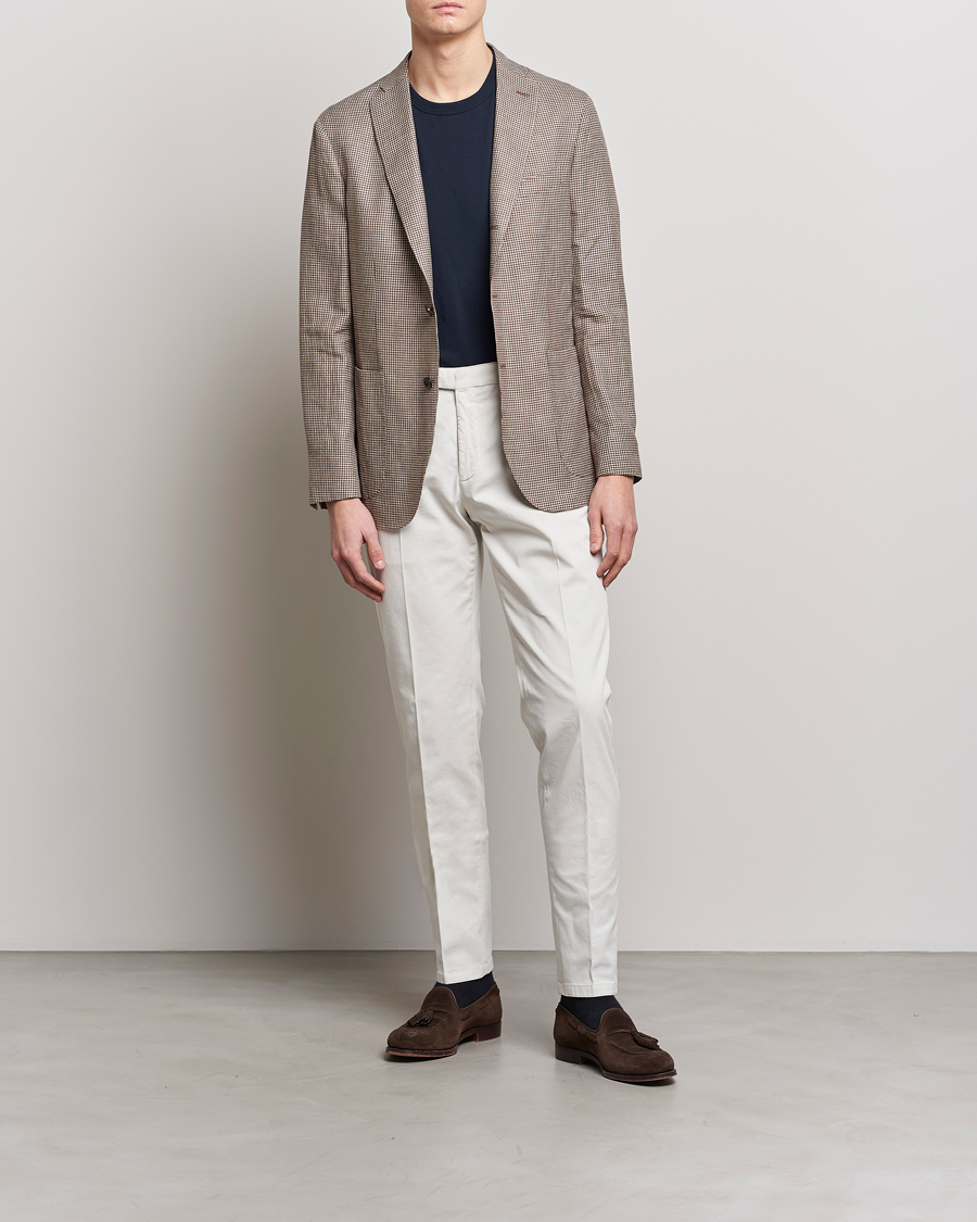 Herre | Bukser | Boglioli | Cotton Stretch Chinos Off White