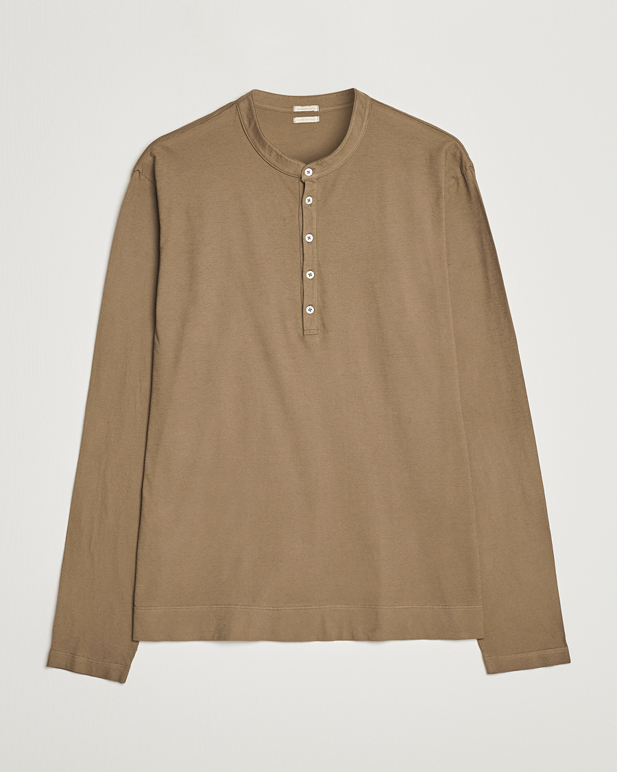 Herre | Gensere | Massimo Alba | Hawai Watercolor Henley Green Desert