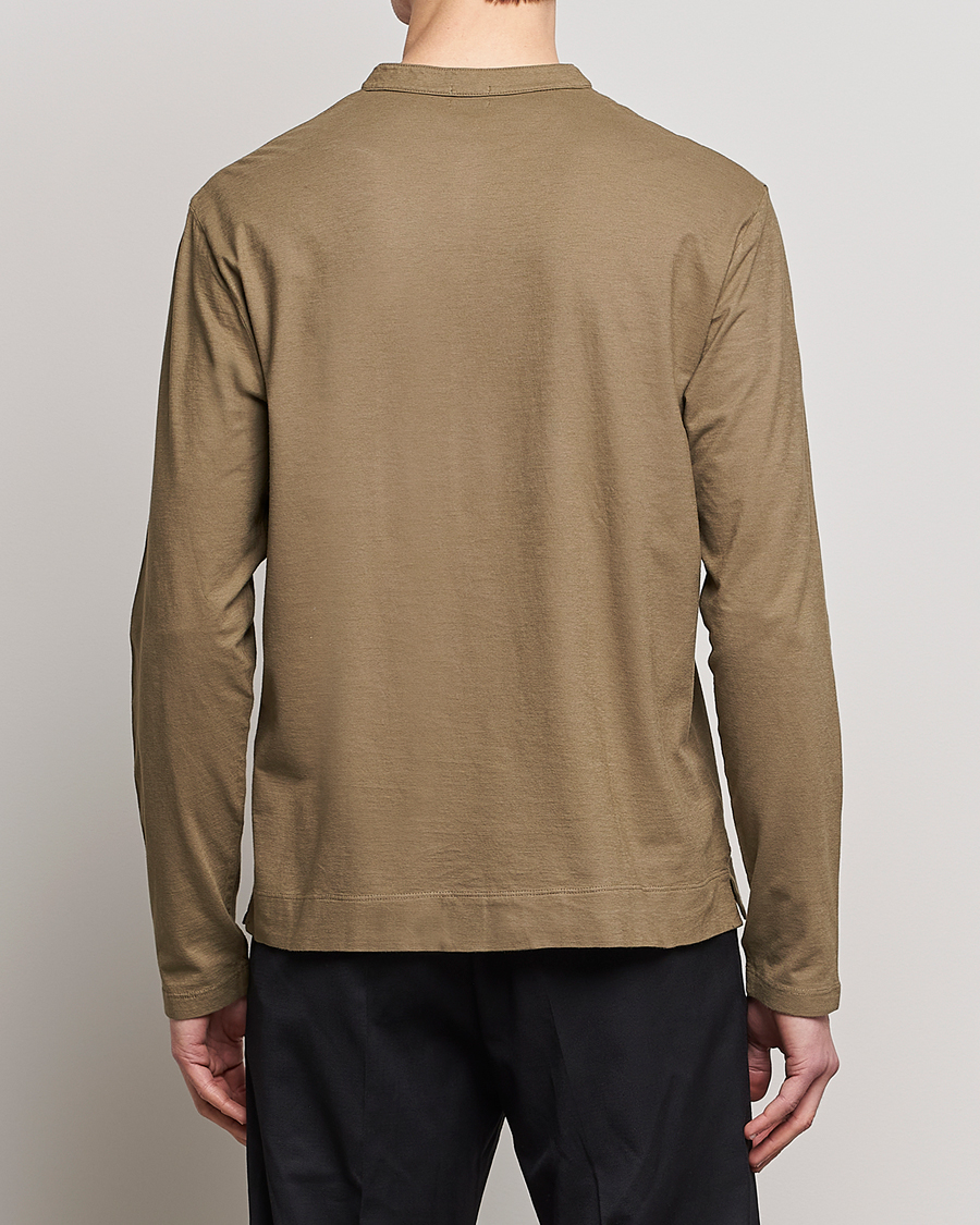 Herre | Gensere | Massimo Alba | Hawai Watercolor Henley Green Desert