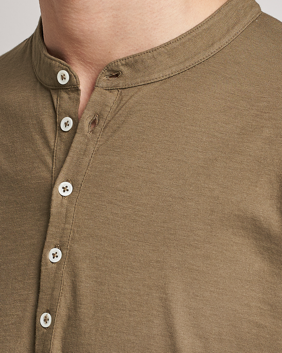 Herre | Gensere | Massimo Alba | Hawai Watercolor Henley Green Desert