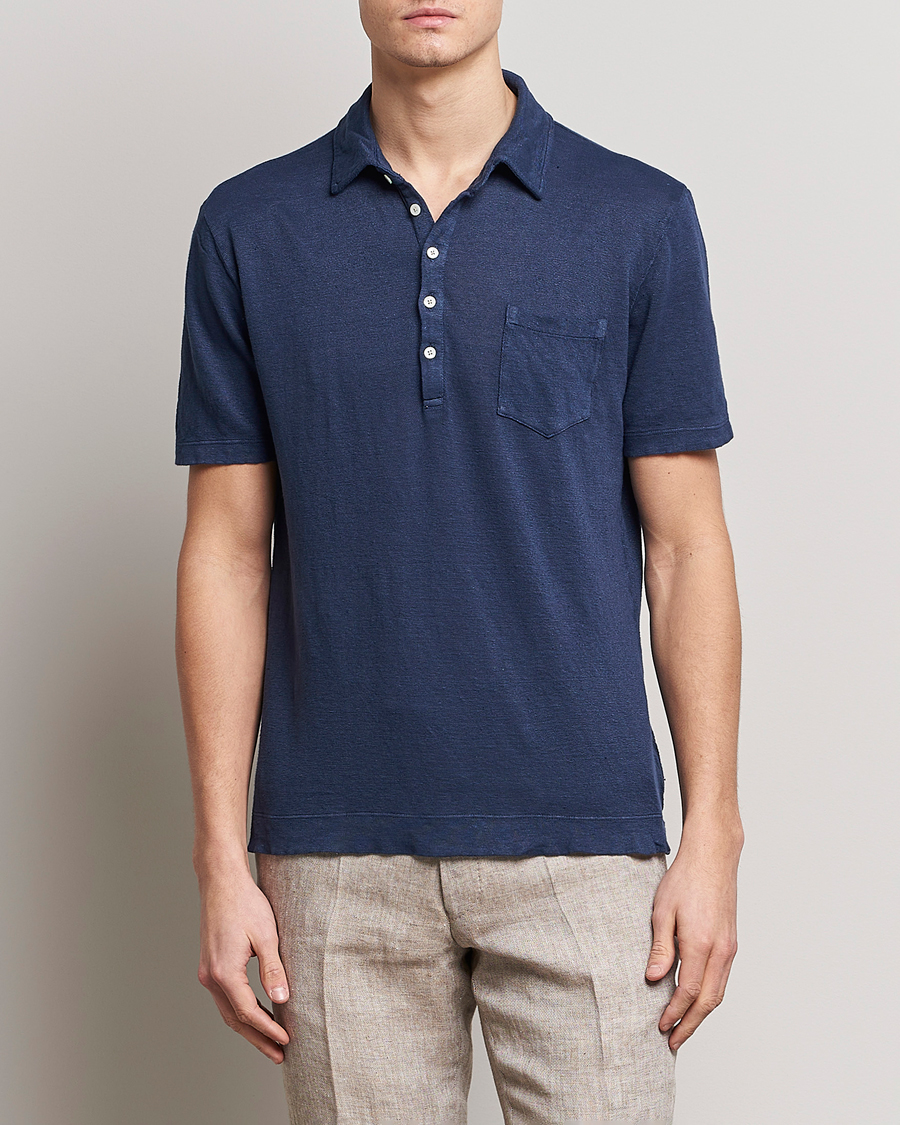 Herre |  | Massimo Alba | Wembley Linen Polo Navy