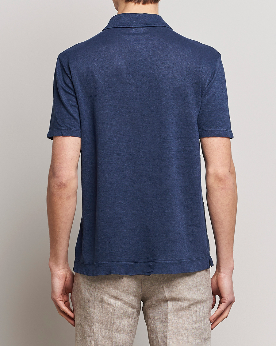 Herre | Pikéer | Massimo Alba | Wembley Linen Polo Navy