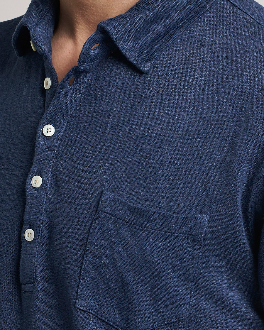 Herre | Pikéer | Massimo Alba | Wembley Linen Polo Navy