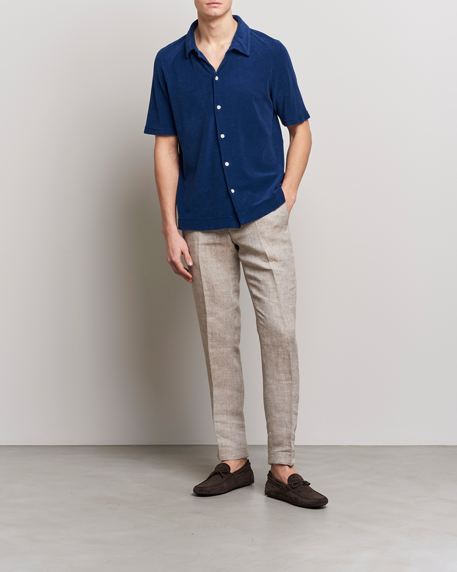 Herre | Pikéer | Massimo Alba | Terry Polo Shirt Navy