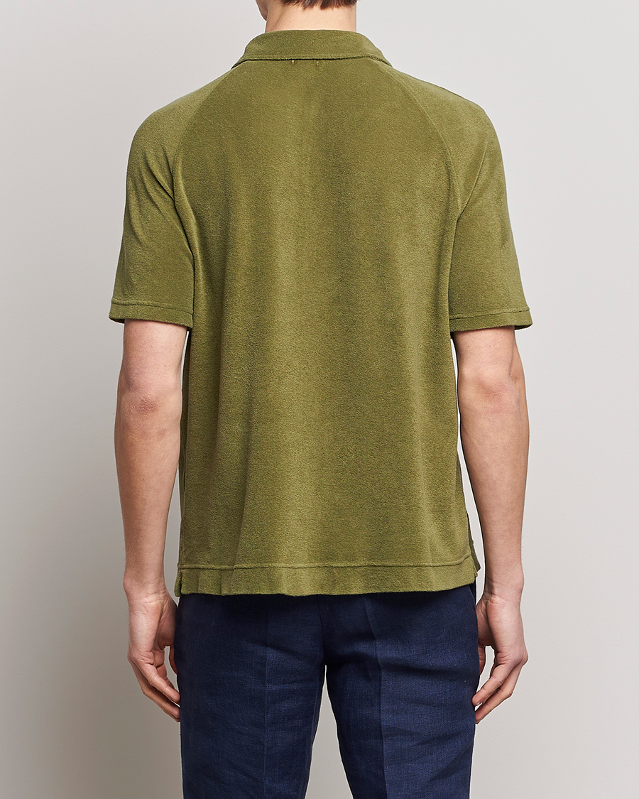 Herre | Pikéer | Massimo Alba | Terry Polo Shirt Green Desert