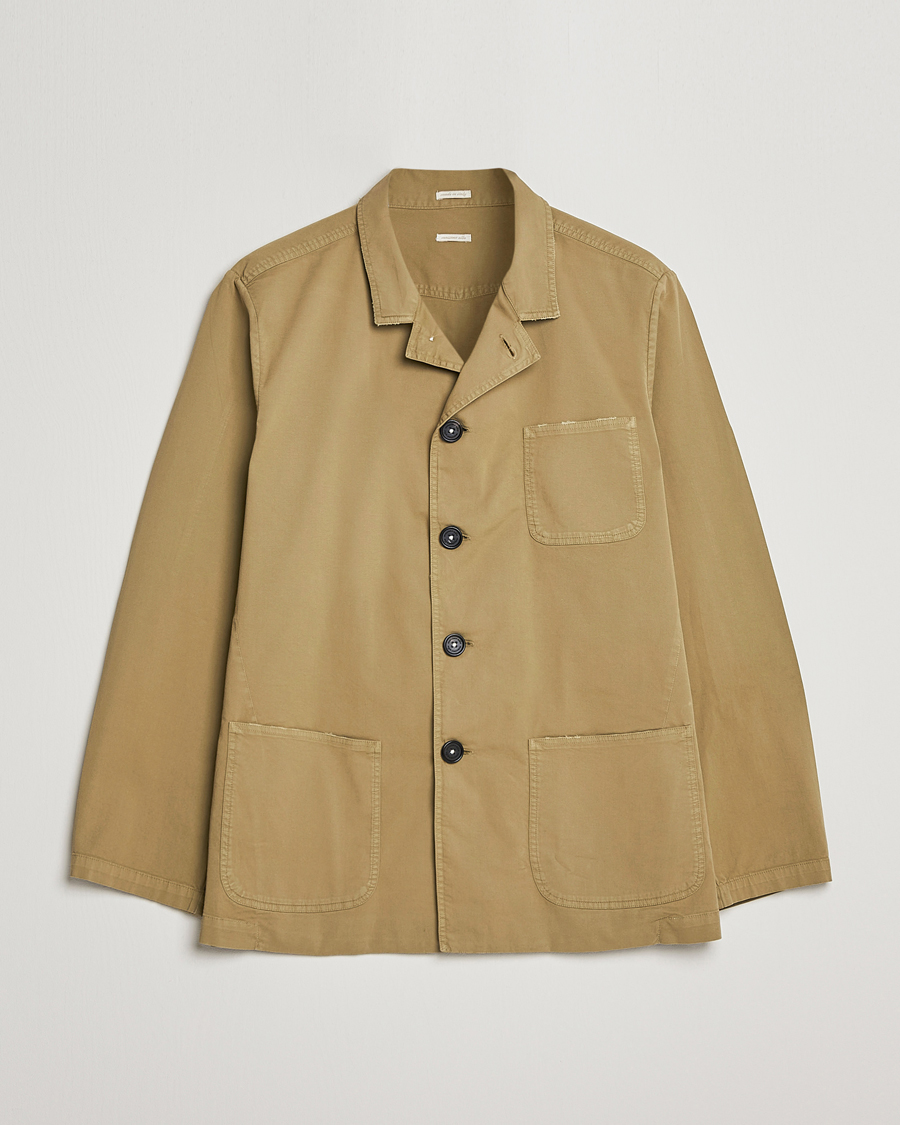 Herre | Jakker | Massimo Alba | Florida Stone Washed Shirt Jacket Green Desert