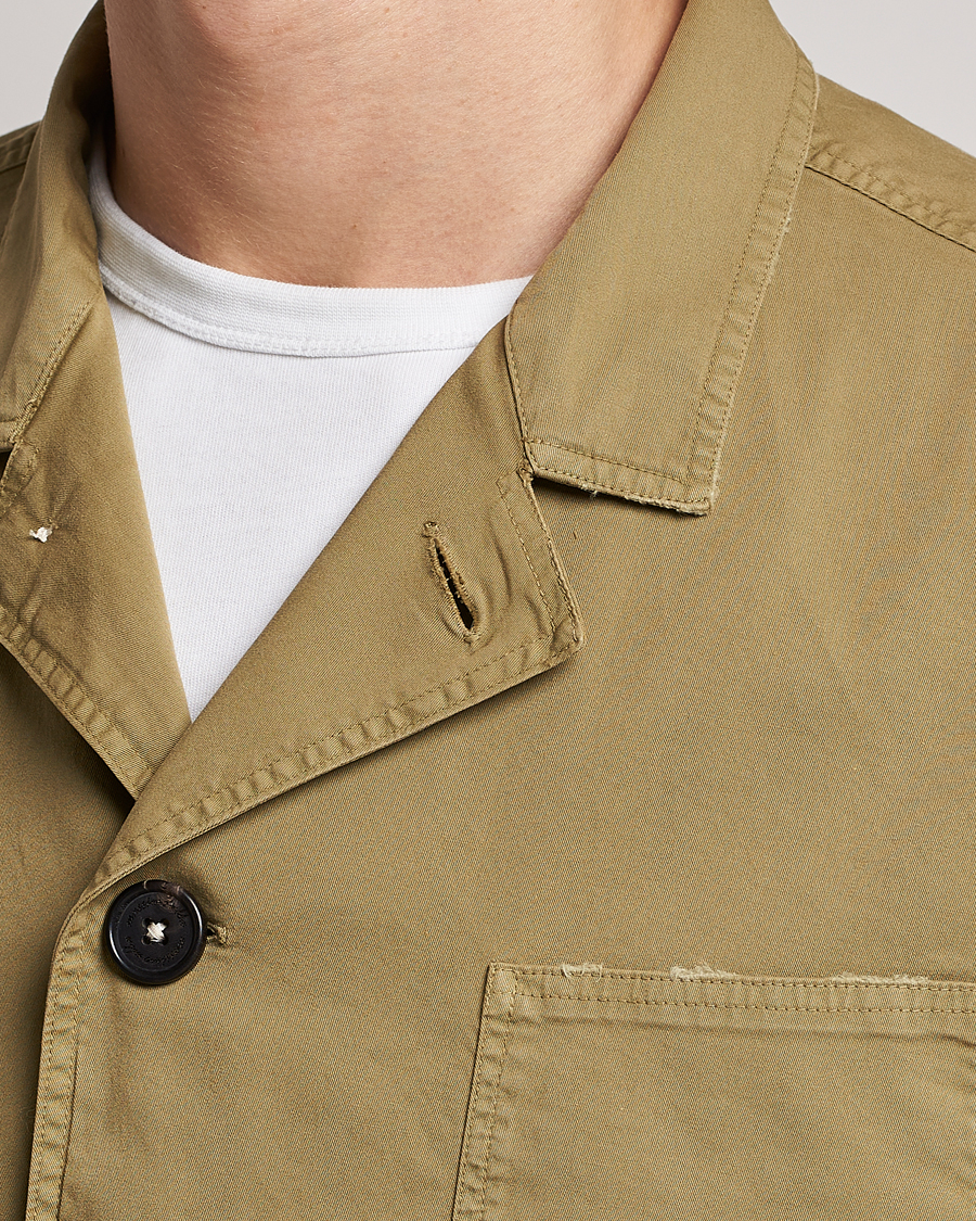 Herre | Jakker | Massimo Alba | Florida Stone Washed Shirt Jacket Green Desert