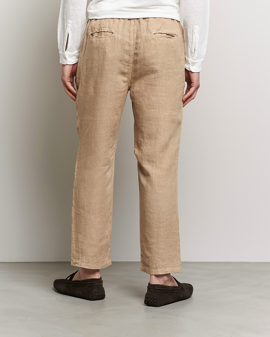 Herre | Bukser | Massimo Alba | Keywest Linen Drawstring Pants Sand